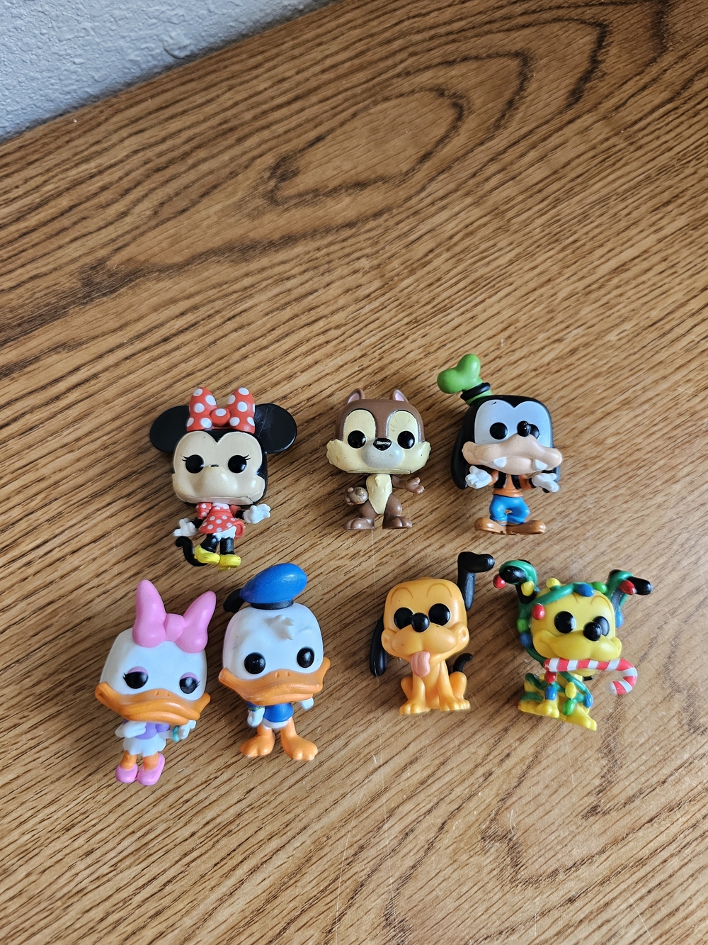 Disney Mini Funko Lot 7 Minnie Goofy Pluto Donald Daisy 1.5 Inch